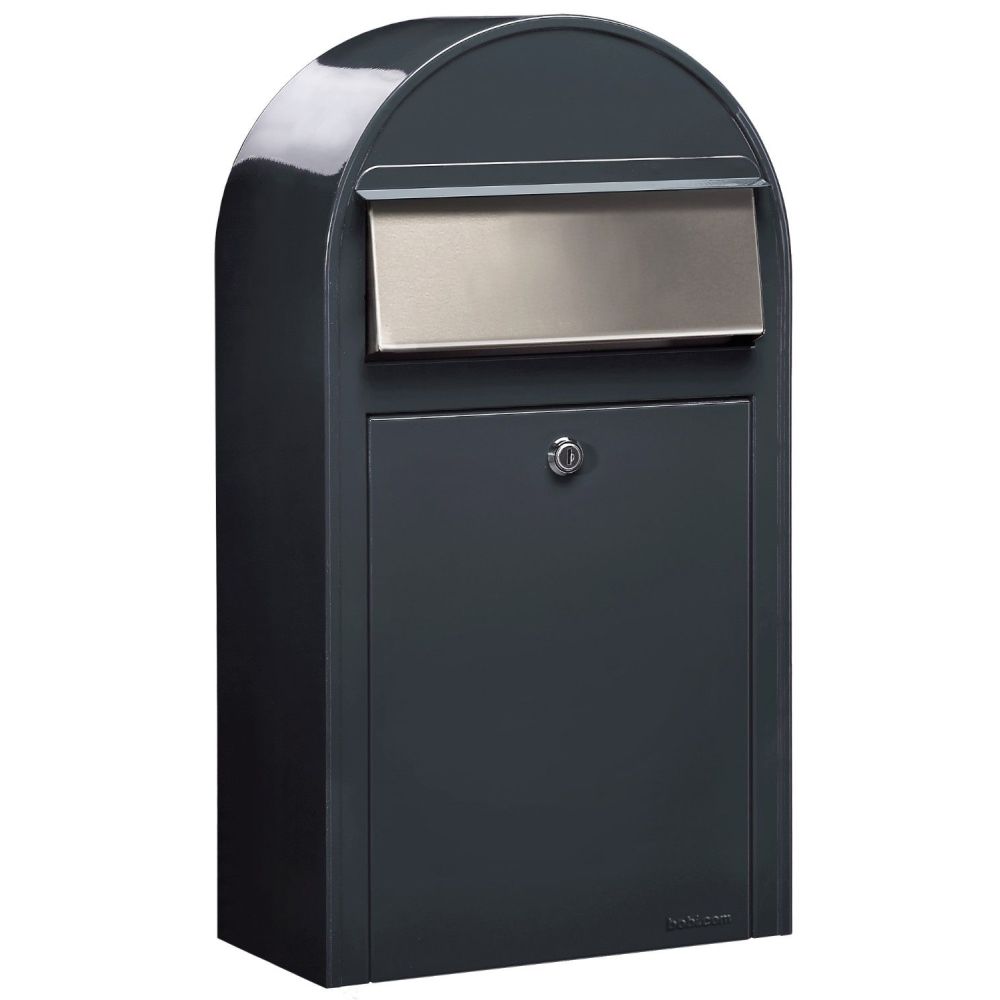 Brievenbus Bobi Grande S (slim) - donkergrijs