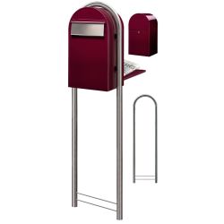 Brievenbus Bobi Grande B (back) - bordeauxrood