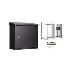Hekbrievenbus Allux 400 zwart