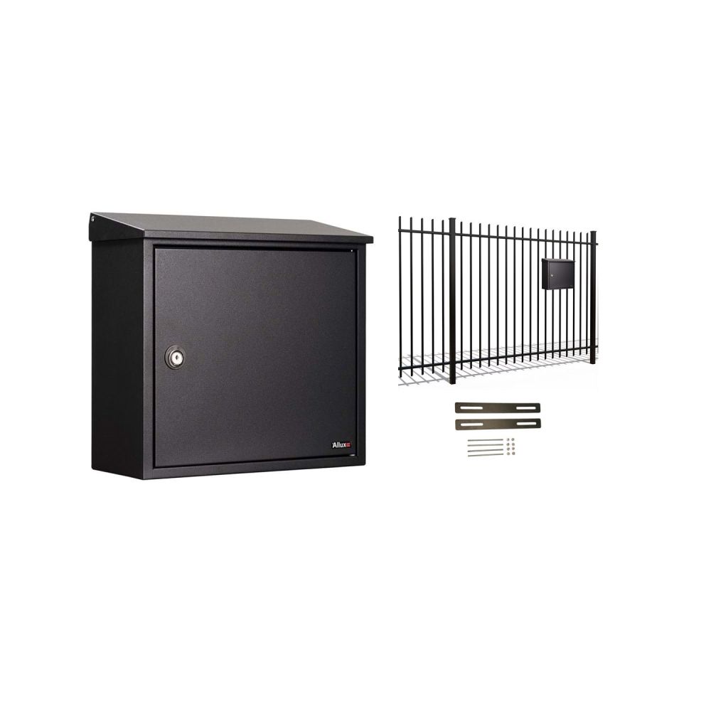Hekbrievenbus Allux 400 zwart