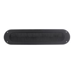 Intersteel Tochtwering ovaal RVS/mat zwart