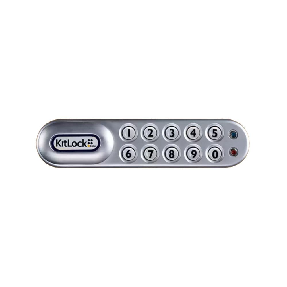 KitLock elektronisch pincodeslot horizontaal rechts - zilvergrijs