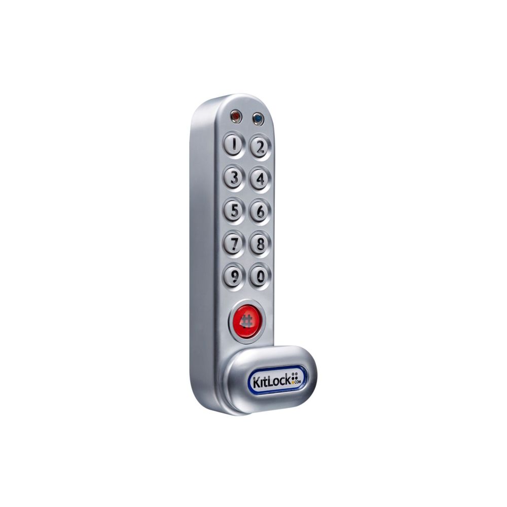 KitLock elektronisch pincodeslot verticaal - zilvergrijs