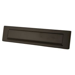 Briefplaat rechthoek 340x76mm - PUURzwart