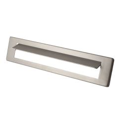 Briefplaat rechthoek 340x76mm - RVS