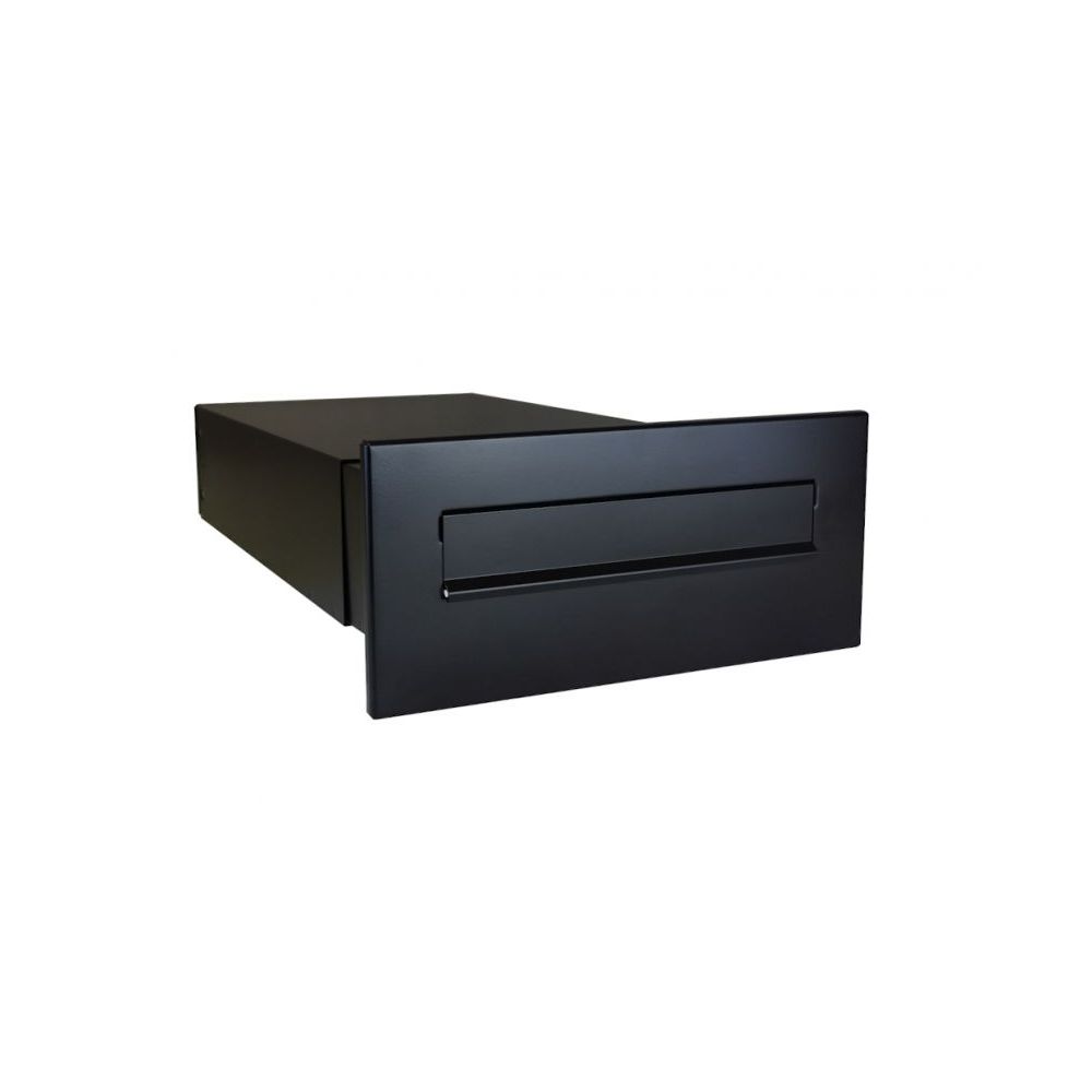 Flexibele inbouwbrievenbus 39-62 cm - zwart