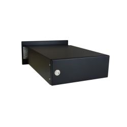 Flexibele inbouwbrievenbus 39-62 cm - zwart