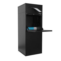 Pakketbrievenbus met postvak Logixbox Frontbox DeLuxe Uni achteruitname - zwart