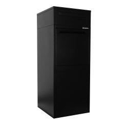 Pakketbrievenbus met postvak Logixbox Frontbox DeLuxe Uni achteruitname - zwart