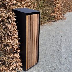 Geroba vrijstaande brievenbus Xilta - Padouk hardhout/zwart