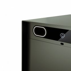 Custo slimme pakketbrievenbus Custo1 - aluminium zwart-olijfgroen