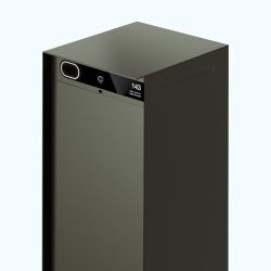 Custo slimme pakketbrievenbus Custo1 - aluminium zwart-olijfgroen