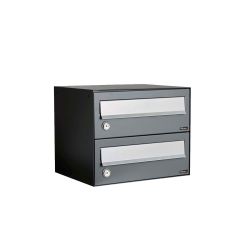 Brievenbusunit Hive set wand 1-breed, 2-hoog - antraciet