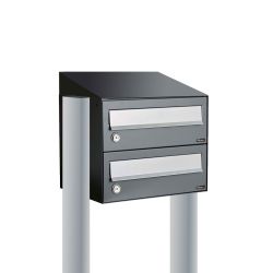 Brievenbusunit Hive set vrijstaand 1-breed, 2-hoog - antraciet
