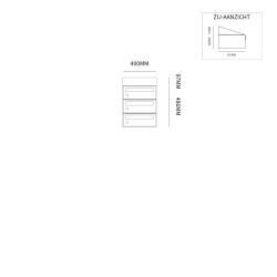 Brievenbusunit Hive set wand 1-breed, 3-hoog - antraciet