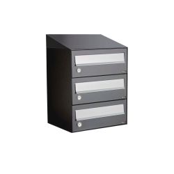 Brievenbusunit Hive set wand 1-breed, 3-hoog - antraciet