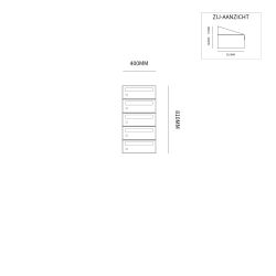 Brievenbusunit Hive set vrijstaand 1-breed, 5-hoog - antraciet