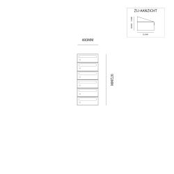 Brievenbusunit Hive set wand 1-breed, 6-hoog - antraciet