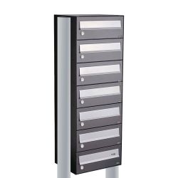 Brievenbusunit Hive set vrijstaand 1-breed, 7-hoog - antraciet
