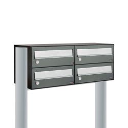 Brievenbusunit Hive set vrijstaand 2-breed, 2-hoog - antraciet