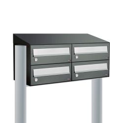 Brievenbusunit Hive set vrijstaand 2-breed, 2-hoog - antraciet