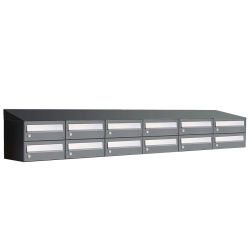 Brievenbusunit Hive set wand 6-breed, 2-hoog - antraciet