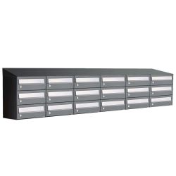Brievenbusunit Hive set wand 6-breed, 3-hoog - antraciet