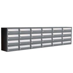 Brievenbusunit Hive set wand 6-breed, 4-hoog - antraciet