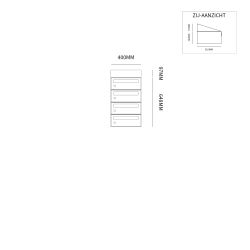 Brievenbusunit Hive set wand 1-breed, 4-hoog - zwart