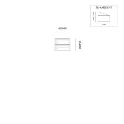 Brievenbusunit Hive set wand 1-breed, 2-hoog - zwart