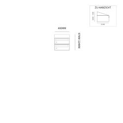 Brievenbusunit Hive set wand 1-breed, 2-hoog - zwart