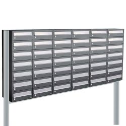 Brievenbusunit Hive set vrijstaand 6-breed, 7-hoog - antraciet