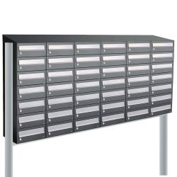Brievenbusunit Hive set vrijstaand 6-breed, 7-hoog - antraciet