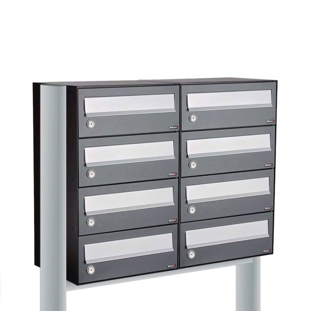 Brievenbusunit Hive set vrijstaand 2-breed, 4-hoog - antraciet