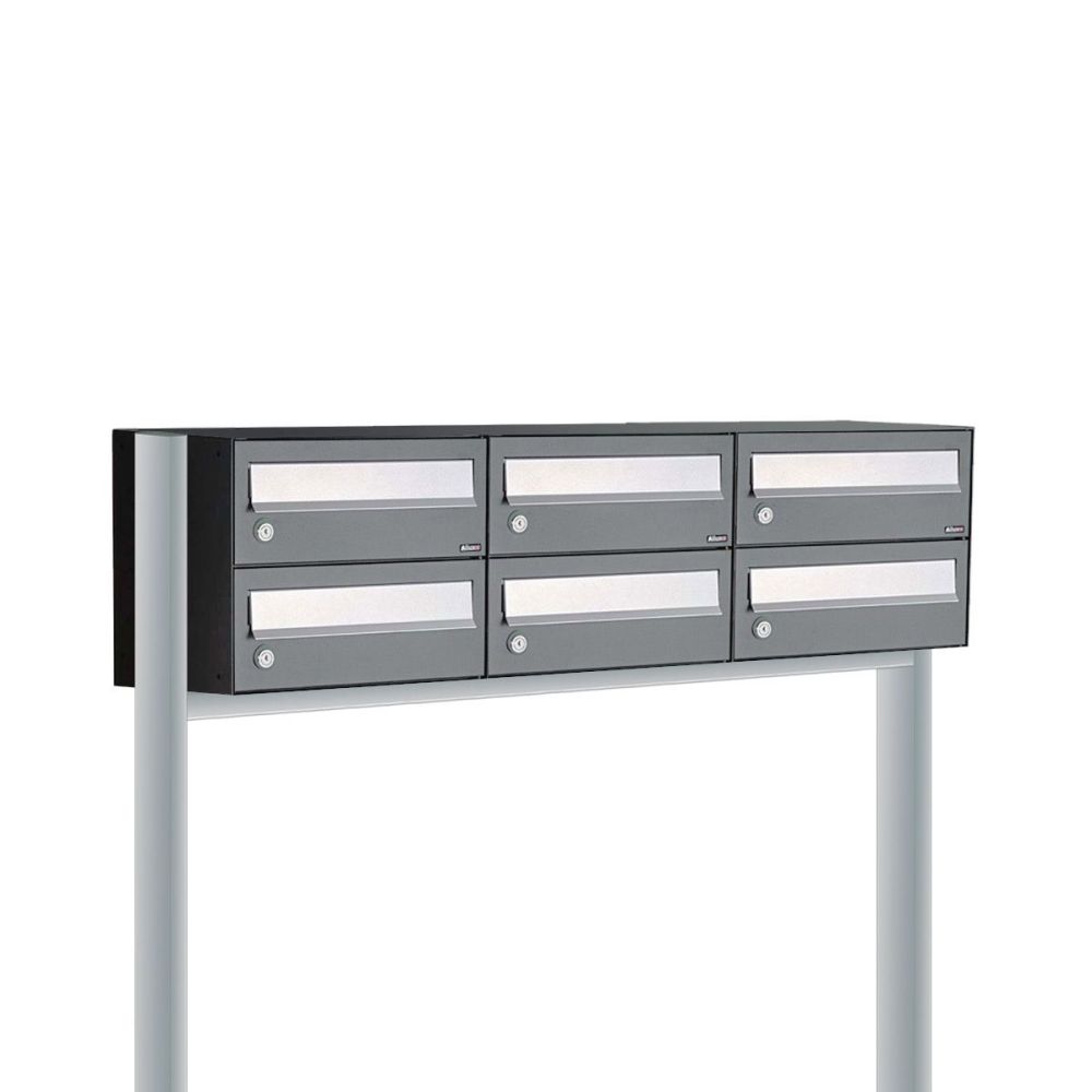 Brievenbusunit Hive set vrijstaand 3-breed, 2-hoog - antraciet
