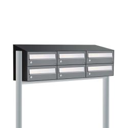 Brievenbusunit Hive set vrijstaand 3-breed, 2-hoog - antraciet