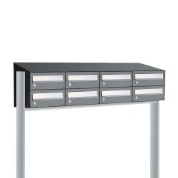 Brievenbusunit Hive set vrijstaand 4-breed, 2-hoog - antraciet
