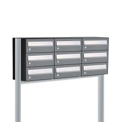 Brievenbusunit Hive set vrijstaand 3-breed, 3-hoog - antraciet