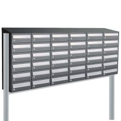Brievenbusunit Hive set vrijstaand 6-breed, 6-hoog - antraciet