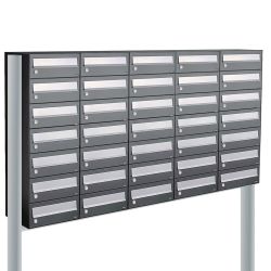 Brievenbusunit Hive set vrijstaand 5-breed, 7-hoog - antraciet