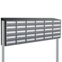 Brievenbusunit Hive set vrijstaand 6-breed, 5-hoog - antraciet