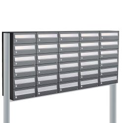 Brievenbusunit Hive set vrijstaand 5-breed, 6-hoog - antraciet