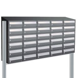 Brievenbusunit Hive set vrijstaand 5-breed, 6-hoog - antraciet