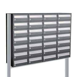 Brievenbusunit Hive set vrijstaand 4-breed, 7-hoog - antraciet