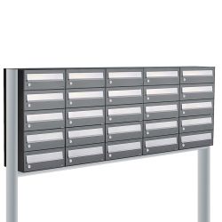 Brievenbusunit Hive set vrijstaand 5-breed, 5-hoog - antraciet