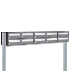 Brievenbusunit Hive set vrijstaand 5-breed, 2-hoog - antraciet