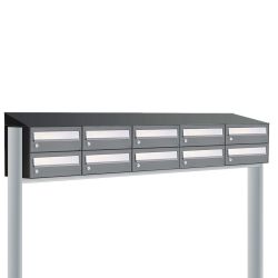 Brievenbusunit Hive set vrijstaand 5-breed, 2-hoog - antraciet