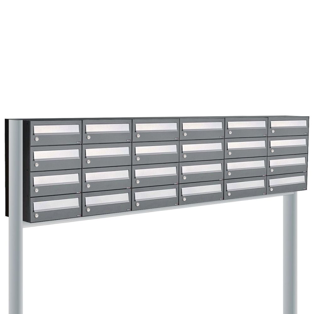 Brievenbusunit Hive set vrijstaand 6-breed, 4-hoog - antraciet