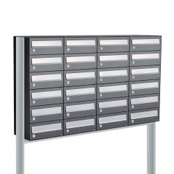 Brievenbusunit Hive set vrijstaand 4-breed, 6-hoog - antraciet