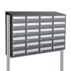 Brievenbusunit Hive set vrijstaand 4-breed, 6-hoog - antraciet